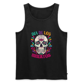 Dia de los muertos - Men's Premium Organic Tank Top - black - Front - AI Model Male 178 light (178cm)