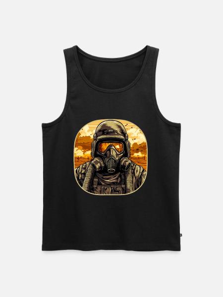 Soldat des Krieges - Männer Premium Bio Tank Top - Schwarz