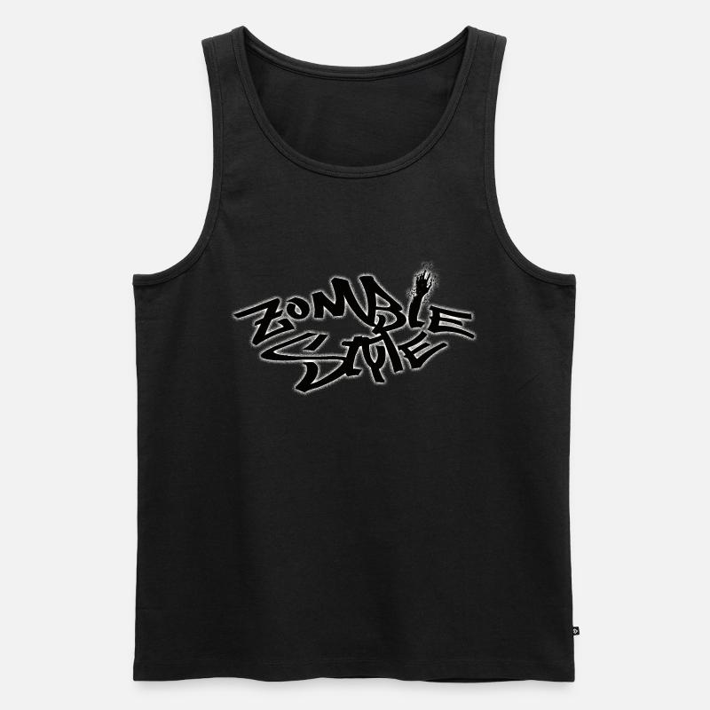Zombie Style - Männer Premium Bio Tank Top - Schwarz