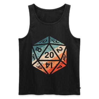 Würfel Brettspiel Drachen Gamer Geschenk RPG D20 - Männer Premium Bio Tank Top - Schwarz - Vorne - AI Model Male 178 light (178cm)
