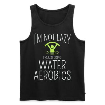 Water Aerobics Aquatic fitness Aqua Exercise - Men's Premium Organic Tank Top - black - Front - AI Model Male 178 light (178cm)