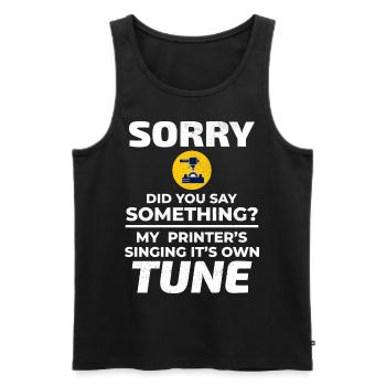 3D Printer 3D Printing Funny - Men's Premium Organic Tank Top - black - Front - AI Model Male 178 light (178cm)