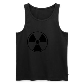 Radioactive Symbole radio-symbolique vecteur - Débardeur bio Premium Homme - noir - Devant - AI Model Male 178 light (178cm)