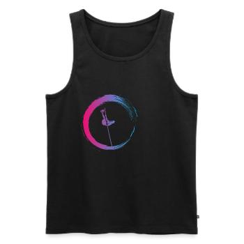 Stabhochsprung - Männer Premium Bio Tank Top - Schwarz - Vorne - AI Model Male 178 light (178cm)