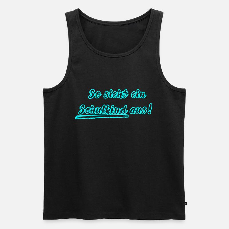 Schulkind - Männer Premium Bio Tank Top - Schwarz