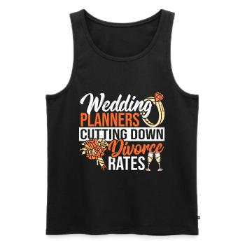 Event Marriage Wedding Planning Wedding Planner - Männer Premium Bio Tank Top - Schwarz - Vorne - AI Model Male 178 light (178cm)