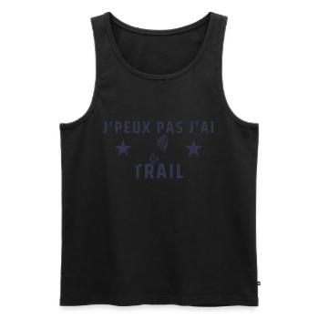 J peux pas j ai Trail - Débardeur bio Premium Homme - noir - Devant - Michal (187cm)