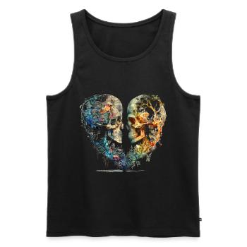 23F 0285 Wh - Männer Premium Bio Tank Top - Schwarz - Vorne - AI Model Male 178 light (178cm)