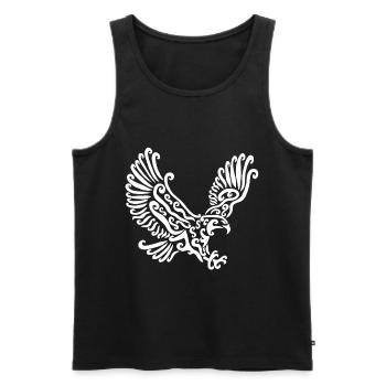 White Eagle - Men's Premium Organic Tank Top - black - Front - AI Model Male 178 light (178cm)