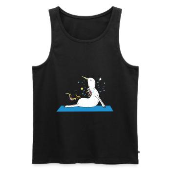 Chemise de licorne Mythical Creature Yoga Magic Gift - Débardeur bio Premium Homme - noir - Devant - AI Model Male 178 light (178cm)