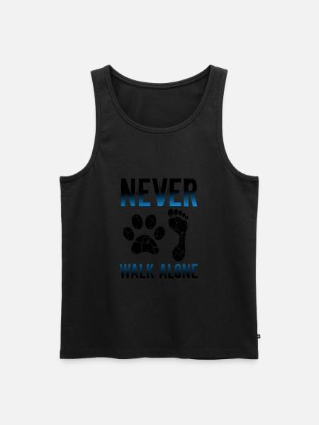 Never walk alone - Men's Premium Organic Tank Top - black