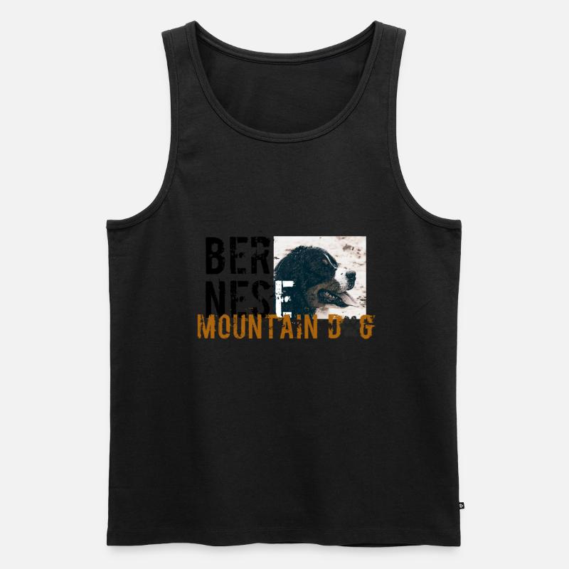 Berner Mountaindog - Männer Premium Bio Tank Top - Schwarz