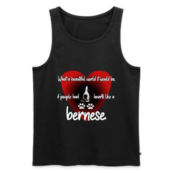 Bernese - Men's Premium Organic Tank Top - black - Front - AI Model Male 178 light (178cm)
