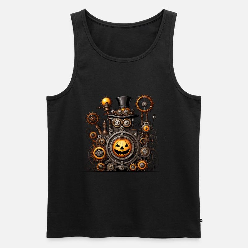 Halloween-Maschine - Männer Premium Bio Tank Top - Schwarz