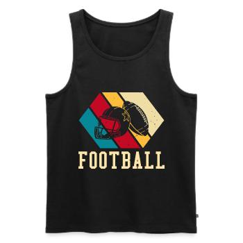 Football américain - Débardeur bio Premium Homme - noir - Devant - Michal (187cm)