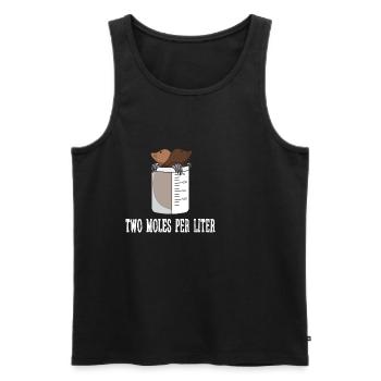 Two Moles Per Liter Gift - Men's Premium Organic Tank Top - black - Front - AI Model Male 178 light (178cm)