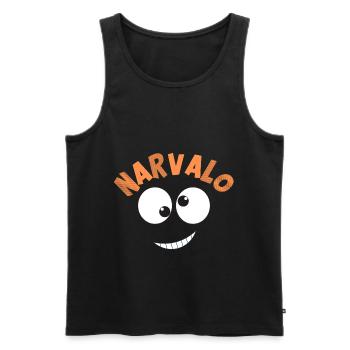 narvalo - Débardeur bio Premium Homme - noir - Devant - AI Model Male 178 light (178cm)