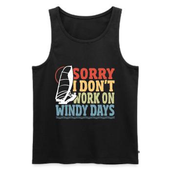 Strandwindsurfen Windsurfer Windsurf Anfänger - Männer Premium Bio Tank Top - Schwarz - Vorne - AI Model Male 178 light (178cm)