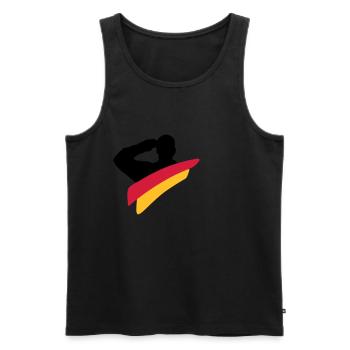 Veteran Deutschland Logo - Männer Premium Bio Tank Top - Schwarz - Vorne - Michal (187cm)