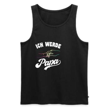 Ich werde Papa Vater Väter Vatertag - Männer Premium Bio Tank Top - Schwarz - Vorne - AI Model Male 178 light (178cm)
