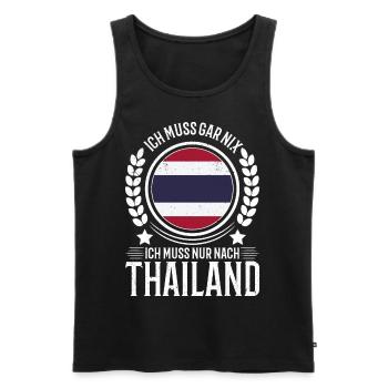 Thailand Urlaub Reise Geschenk - Männer Premium Bio Tank Top - Schwarz - Vorne - Michal (187cm)