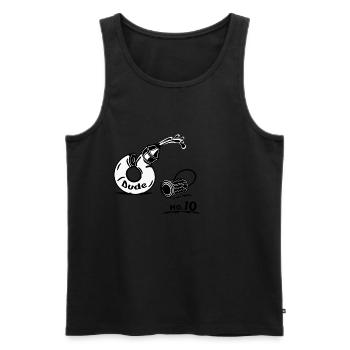 Dude no 10 - Men's Premium Organic Tank Top - black - Front - Michal (187cm)