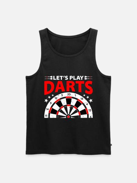 Darts Player 180 Dart - Men's Premium Organic Tank Top - black