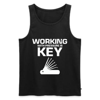 Einbrecher Schlüsseldienst Schließtechniker Design - Männer Premium Bio Tank Top - Schwarz - Vorne - AI Model Male 178 light (178cm)