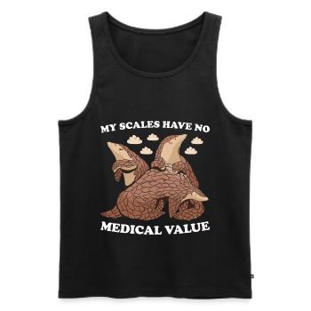 My Scales Havo No Medical Value Pangolin - Männer Premium Bio Tank Top - Schwarz - Vorne - AI Model Male 178 light (178cm)