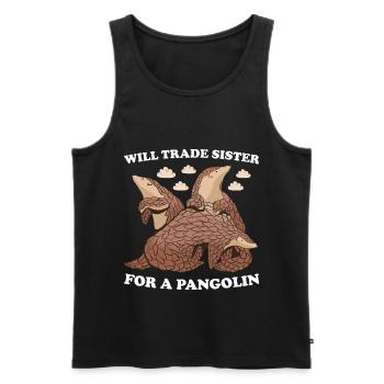 Will Trade Sister For A Pangolin - Men's Premium Organic Tank Top - black - Front - Michal (187cm)