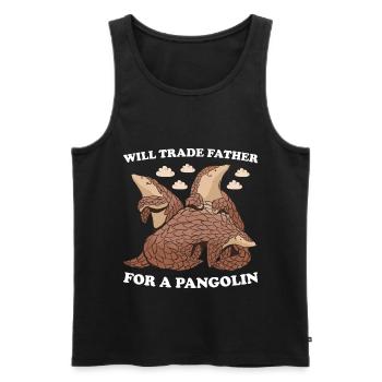 Will Trade Father For A Pangolin - Men's Premium Organic Tank Top - black - Front - Michal (187cm)