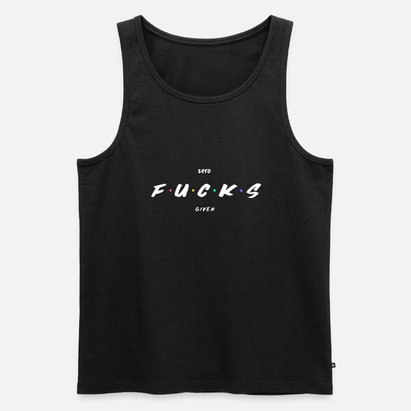 Zero Fucks Given - Männer Premium Bio Tank Top - Schwarz