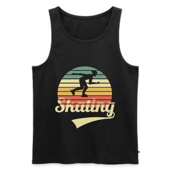 Skating Vintage Inline Skater Retro Inliner Skater - Männer Premium Bio Tank Top - Schwarz - Vorne - Michal (187cm)