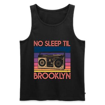 No Sleep Til Brooklyn - Men's Premium Organic Tank Top - black - Front - AI Model Male 178 light (178cm)