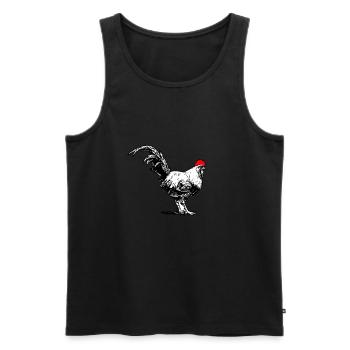 poulet - Débardeur bio Premium Homme - noir - Devant - Michal (187cm)