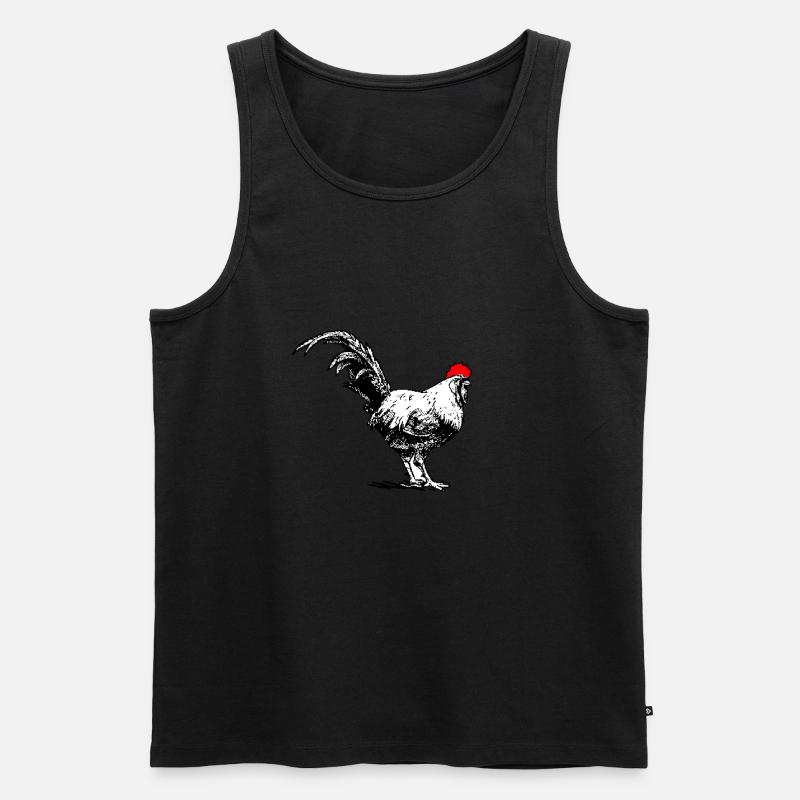 Huhn - Männer Premium Bio Tank Top - Schwarz