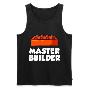Brick Builder Spielzeug Blöcke Klemmblöcke Steine Steine - Männer Premium Bio Tank Top - Schwarz - Vorne - Michal (187cm)