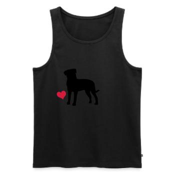 Rottweiler - Männer Premium Bio Tank Top - Schwarz - Vorne - Michal (187cm)