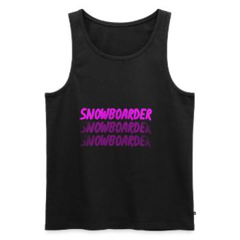Snowboarder snowboarding boarder snow - Men's Premium Organic Tank Top - black - Front - AI Model Male 178 light (178cm)