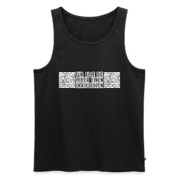 Für Maurer - Männer Premium Bio Tank Top - Schwarz - Vorne - Michal (187cm)