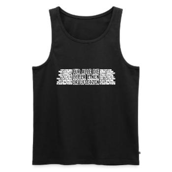Maurer Mauern Baustelle - Männer Premium Bio Tank Top - Schwarz - Vorne - Michal (187cm)