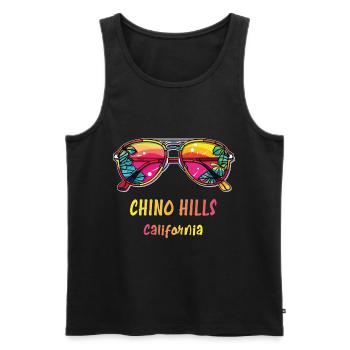 Chino Hills Kalifornien - Bunte Sonnenbrille - Männer Premium Bio Tank Top - Schwarz - Vorne - AI Model Male 178 light (178cm)