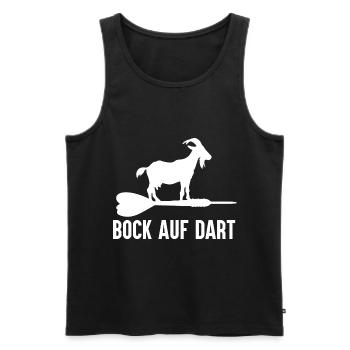 Bock Auf Dart - Fléchettes Spruch Dart Spieler - Débardeur bio Premium Homme - noir - Devant - AI Model Male 178 light (178cm)