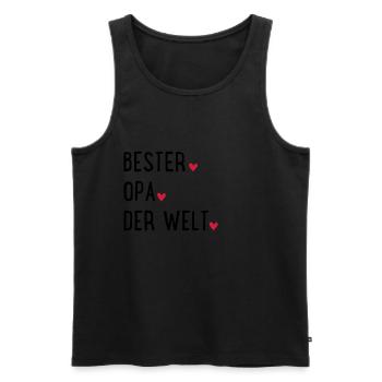 Grandfather - Men's Premium Organic Tank Top - black - Front - Michal (187cm)