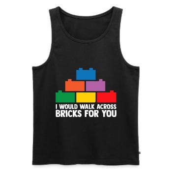 Brick Builder Spielzeug Blöcke Klemmblöcke Steine Steine - Männer Premium Bio Tank Top - Schwarz - Vorne - Michal (187cm)