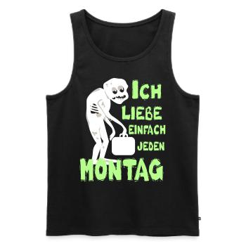 Liebe einfach jeden Montag - Männer Premium Bio Tank Top - Schwarz - Vorne - AI Model Male 178 light (178cm)