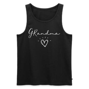 Grand-mère. Cadeau de grand-mère - Débardeur bio Premium Homme - noir - Devant - Michal (187cm)
