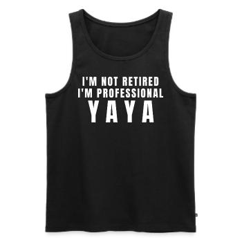 Yaya. Yaya Geschenk - Männer Premium Bio Tank Top - Schwarz - Vorne - Michal (187cm)