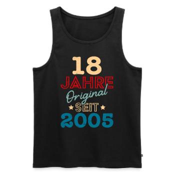 18. Geburtstag 18 Jahre - Männer Premium Bio Tank Top - Schwarz - Vorne - Michal (187cm)