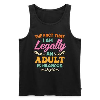 Birthday Girl 18 Years - Men's Premium Organic Tank Top - black - Front - Michal (187cm)